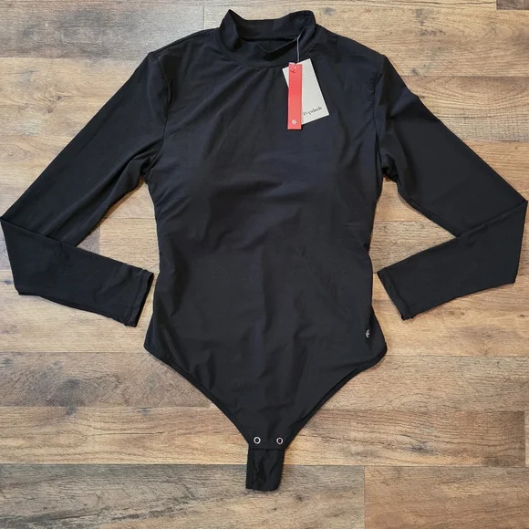 Popilush Women's Black Turtle Neck Shapewear Tummy Control Bodysuit Size Large - Picture 5 of 10